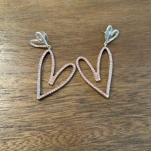 Betsy Johnson Heart Earrings